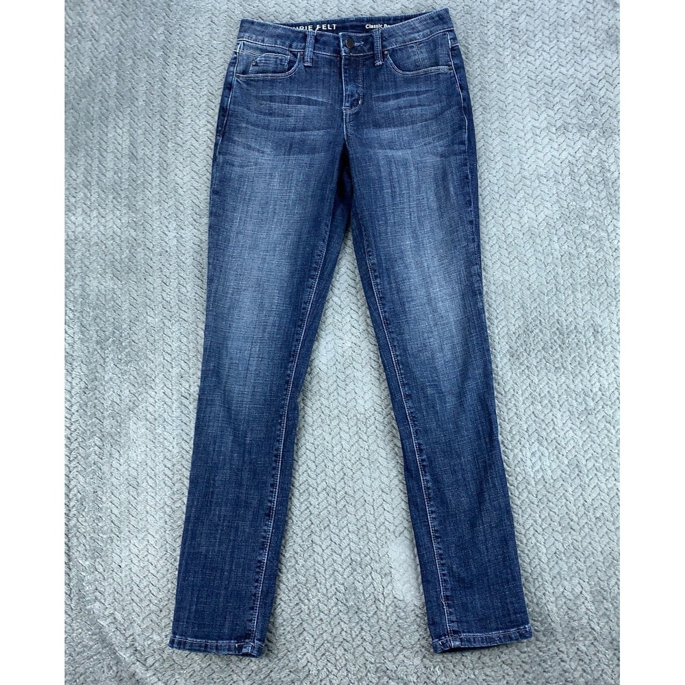 Laurie Felt Jeans Women's Sz 00 Blue Classic Boyfriend Stretch‎ Denim 27x30